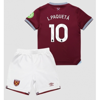 Billige Fotballdrakt West Ham United Lucas Paqueta #10 Replika Hjemmedraktsett Barn 2025-26 Kortermet (med bukser)